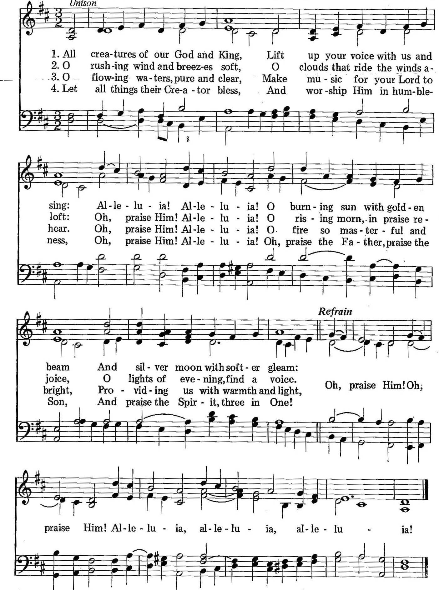 002 – All Creatures of Our God and King sheet music